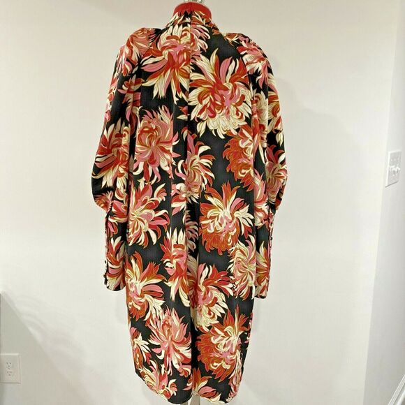 Who What Wear XXL Dress Mod Puff Sleeve Moc Neck Colorful Floral Boho Shift - Picture 7 of 9